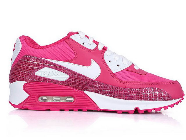 Womens Nike Air Max 90 Premium With Hot Pink White
